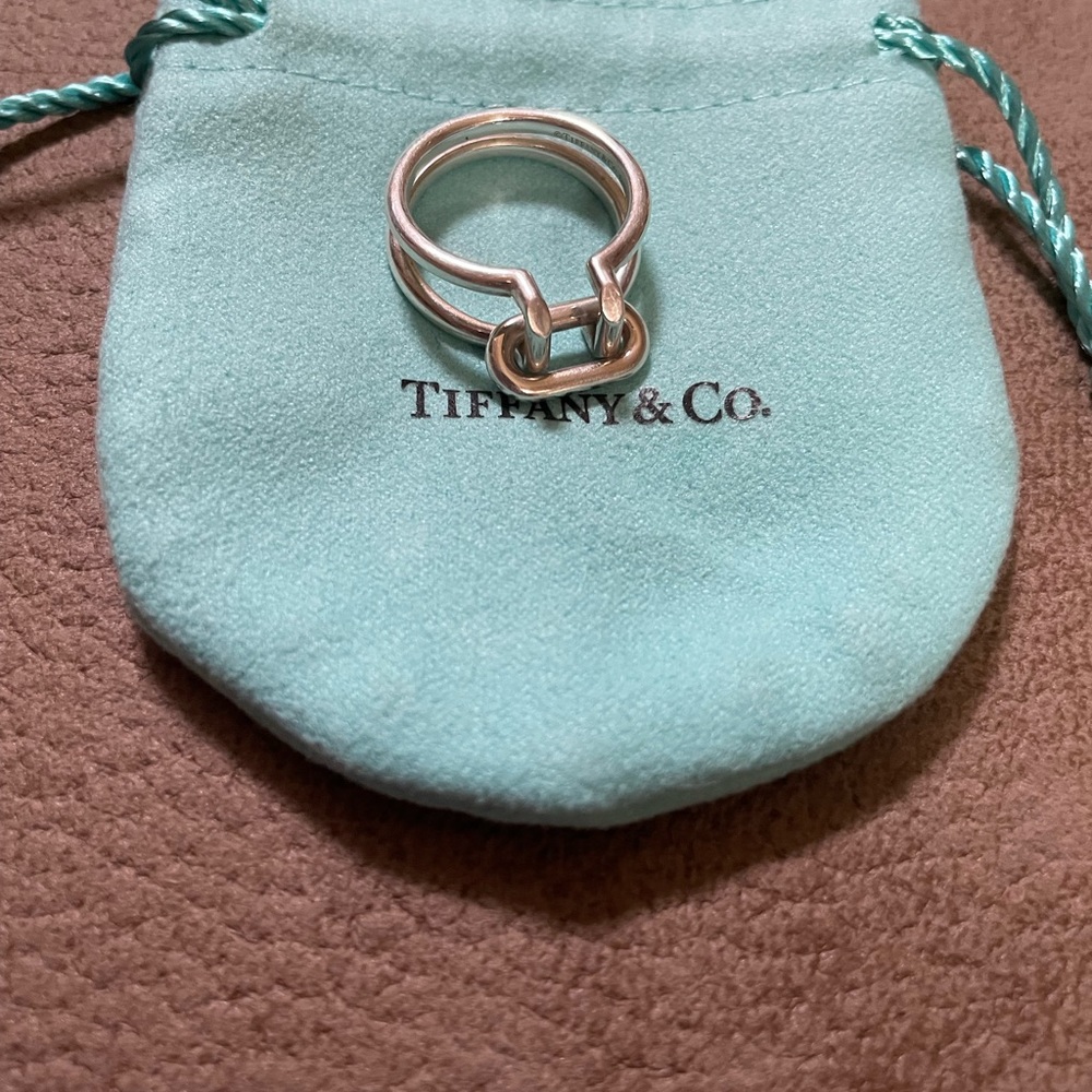 TIFFANY & CO. Sterling Silver “Hardware Two-row” Ring  EUC and Authentic - Picture 5 of 12